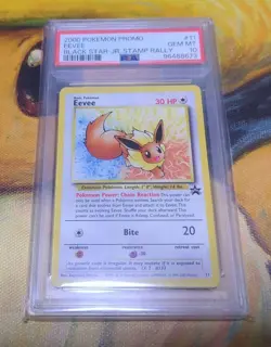 PSA 10 Eevee Black Star JR Stamp Rally 2000 Pokemon Promo English #11 - Image 1