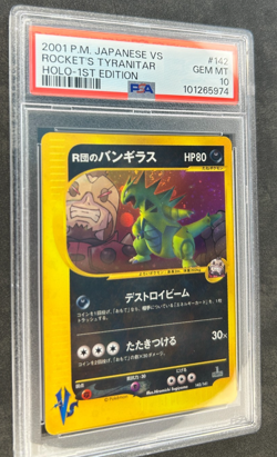 2001 Pokemon Rocket's Tyranitar 1st Edition Holo Foil VS E-Reader 142/141 PSA 10 - Image 2
