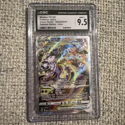 Pokemon CGC 9.5 Mewtwo VSTAR GG44/GG70 Crown Zenith Galarian Gallery Holo - Image 1
