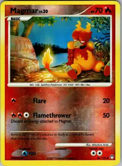 Magmar Uncommon Reverse Holo Mysterious Treasures 54/123 MP - Pokemon TCG - Image 1