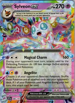 Sylveon Ex - 086/191 - Surging Sparks - Double Rare - Pokemon TCG - Ships Free - Image 1