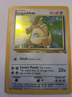 Wizards of the Coast Kangaskhan Jungle 05/64 Holo Rare 90 HP Pokemon TCG - Image 1