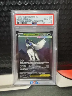 2025 Pokemon Mega Evolution Absol EX Special Illustration Rare PSA 10 - Image 1