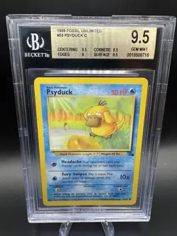 Psyduck 53/62 Fossil Regular BGS 9.5 Pokemon Mint - Image 1