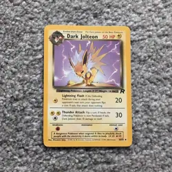 Original 2000 Pokemon Team Rocket Dark Jolteon #38/82 - Image 1