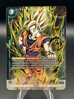 Dragon Ball Fusion World Tournament Promo Prize Card Son Goku FB02-086 (Gold) - Image 1