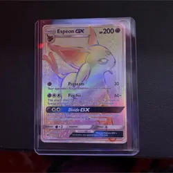 Pokemon Espeon GX 152/149 SM Base Set Secret Rare Full Art Holo GX HP 200 Card - Image 1