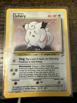 Pokemon TCG Clefairy Doll Holo 2nd Edition 6/130 Pokemon Card - Image 1