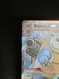 Pokemon TCG Scarlet & Violet 151 Blastoise EX English Card 184/165 NM Condition - Image 3