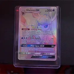 Pokemon Glaceon GX 159/156 Ultra Prism Secret Rare Full Art Holo HP 200 Card - Image 1