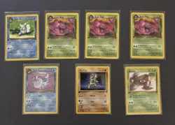 1st Ed Team Rocket Dark Vaporeon, Muk and Other WOTC Pokemon Card Lot NM - Image 1