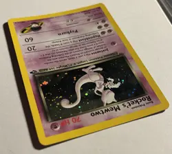 Rocket’s Mewtwo HOLO Gym Challenge 14/132 Original Vintage Pokemon Cards - Image 2