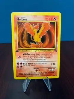 Moltres 27/62 1st Edition LP Fossil Set 1999 Non-Holo Rare Pokemon Card CLEAN! - Image 1