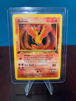 Moltres 27/62 1st Edition LP Fossil Set 1999 Non-Holo Rare Pokemon Card CLEAN! - Image 3
