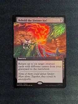 Behold The Sinister Six! Foil P 0002 PRM Spider-Man MTG Marvel Promo NM - Image 1