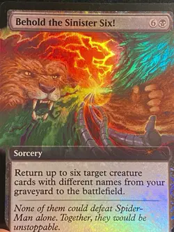 Behold The Sinister Six! Foil P 0002 PRM Spider-Man MTG Marvel Promo NM - Image 4