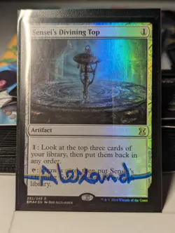 MTG Sensei's Divining Top - Eternal Masters Foil - SHADOW SIGNED BY ARTIST - Image 1