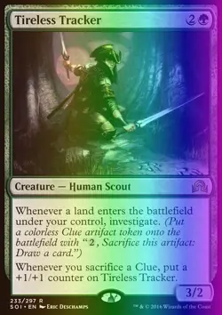 MTG Tireless Tracker (233/355) Shadows over Innistrad LP FOIL - Image 1