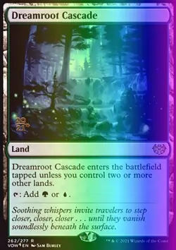 MTG Dreamroot Cascade (262s/124) Innistrad Crimson Vow Promos LP FOIL - Image 1