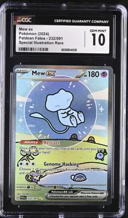 POKEMON CGC 10 Gem Mint 2024 SV Paldean Fates Mew ex 232/091 SIR Bubble Mew - Image 2
