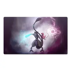 Pokemon Table Playmat Mew Mewtwo TCG CCG Play Pad Trading Card Game Mat Mousepad - Image 1