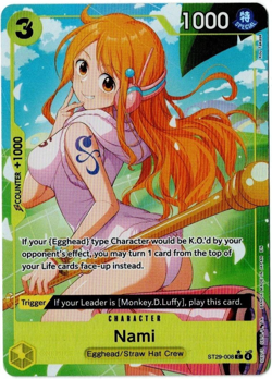 One Piece TCG Pantsie Nami ST29-008 Alt Art Starter Deck Egghead English - Image 1