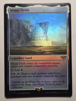 Minas Tirith (Foil) 0256 - LTR NM magic MTG lotr legendary land card - Image 1