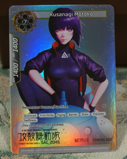Kusanagi Motoko Ghost in the Shell SAC_2045 Promo Foil Card Force of Will TCG - Image 1