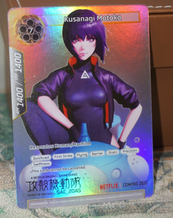 Kusanagi Motoko Ghost in the Shell SAC_2045 Promo Foil Card Force of Will TCG - Image 2