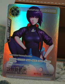 Kusanagi Motoko Ghost in the Shell SAC_2045 Promo Foil Card Force of Will TCG - Image 4