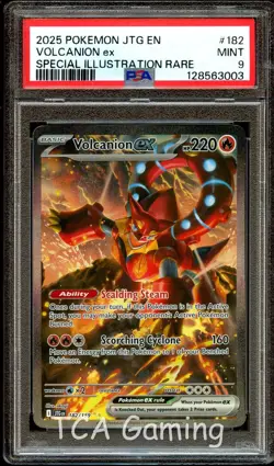PSA 9 MINT Volcanion Ex 182/159 SPECIAL ILLUSTRATION RARE Pokemon Card 003 - Image 1