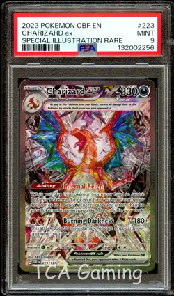 PSA 9 MINT Charizard Ex 223/197 SPECIAL ILLUSTRATION RARE HOLO Pokemon Card 256 - Image 1