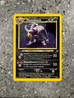Pokemon TCG Cards Houndoom 4/75 Neo Discovery Holo Rare LP - Image 1