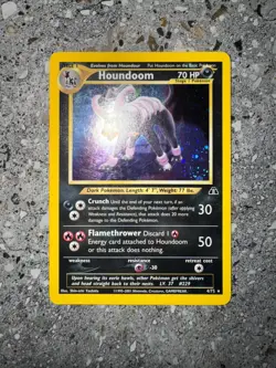 Pokemon TCG Cards Houndoom 4/75 Neo Discovery Holo Rare LP - Image 3