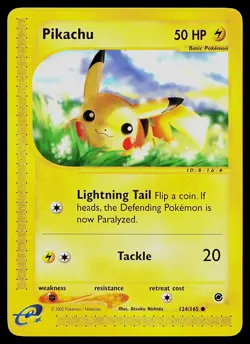 Pokemon Card - Pikachu Expedition 124/165 Common - Image 1