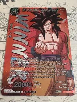 SS4 Son Goku, Rapid Reversal WINNER Foil Promo P-625 PR Dragon Ball Super Card - Image 2