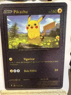 Pikachu Black Foil🕺 Fan Art🕺German Card - Image 1