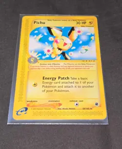 Pokemon Card Pichu Expedition 58/165 Rare Non-Holo E-Reader Card RARE - Image 1