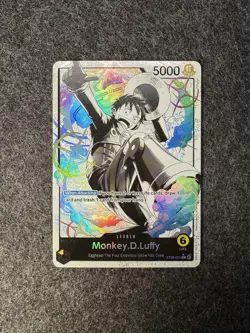 Bandai One Piece Card Game Monkey.D.Luffy Leader ST29-001 Parallel Foil - Image 1