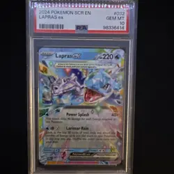PSA 10. 032/142 Lapras ex : Double Rare Holo Card : Stellar Crown : Pokemon TCG - Image 1