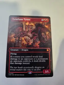 MTG - Twinflame Tyrant Borderless Foundations - Image 1