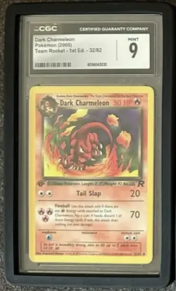 CGC 9 Dark Charmeleon 32/82 Pokemon Team Rocket 1st Edition - Image 1