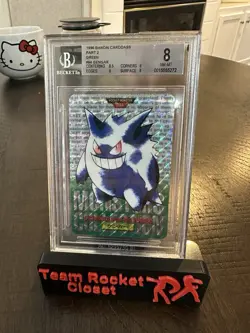 1996 POKEMON JAPANESE BANDAI CARDDASS VENDINGGENGAR-PRISM BGS 8 PSA - Image 1