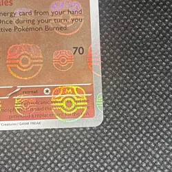 Pokemon TCG Volcarona 16/86 Masterball Rare Reverse Holo NM Black Bolt - Image 5