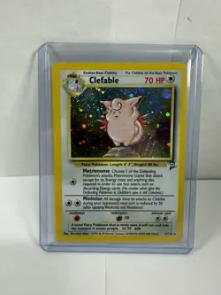 Pokemon Clefable Base Set 2 5/130 Unlimited Holo Rare - Image 1