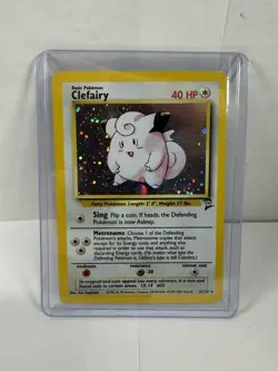 Pokemon Vintage WOTC Clefairy 6/130 Base Set 2 Holo Rare - Image 1