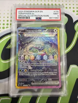 2024 Pokemon Stellar Crown Terapagos EX Special Illustration Rare #170/142 PSA 9 - Image 1