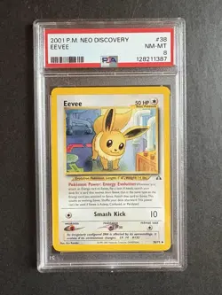 NM-MT Eevee, PSA 8, Pokemon Neo Discovery (2001), 38/75 - Image 1