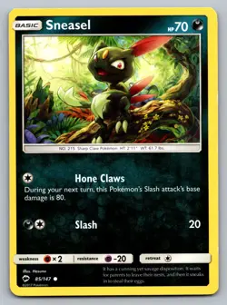 Pokemon TCG SM - Burning Shadows Sneasel 85/147 - Image 1