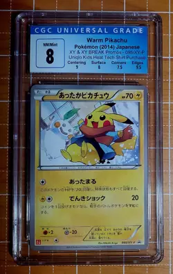 Pokemon - Warm Pikachu 095/XY-P CGC 8 - Japanese Uniqlo Promo - Image 1